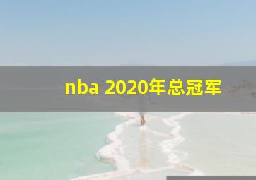 nba 2020年总冠军